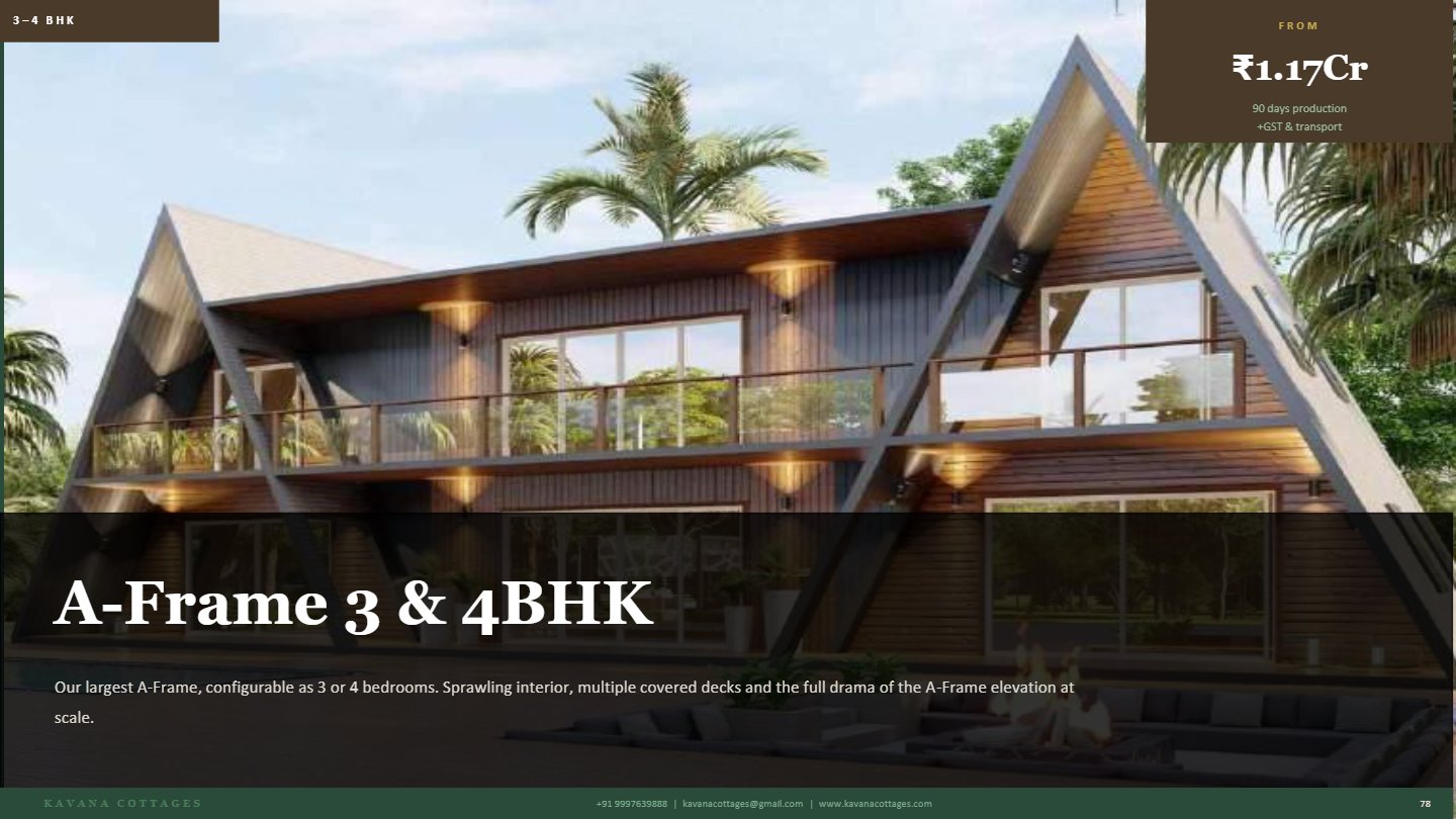 A-Frame 3 & 4BHK